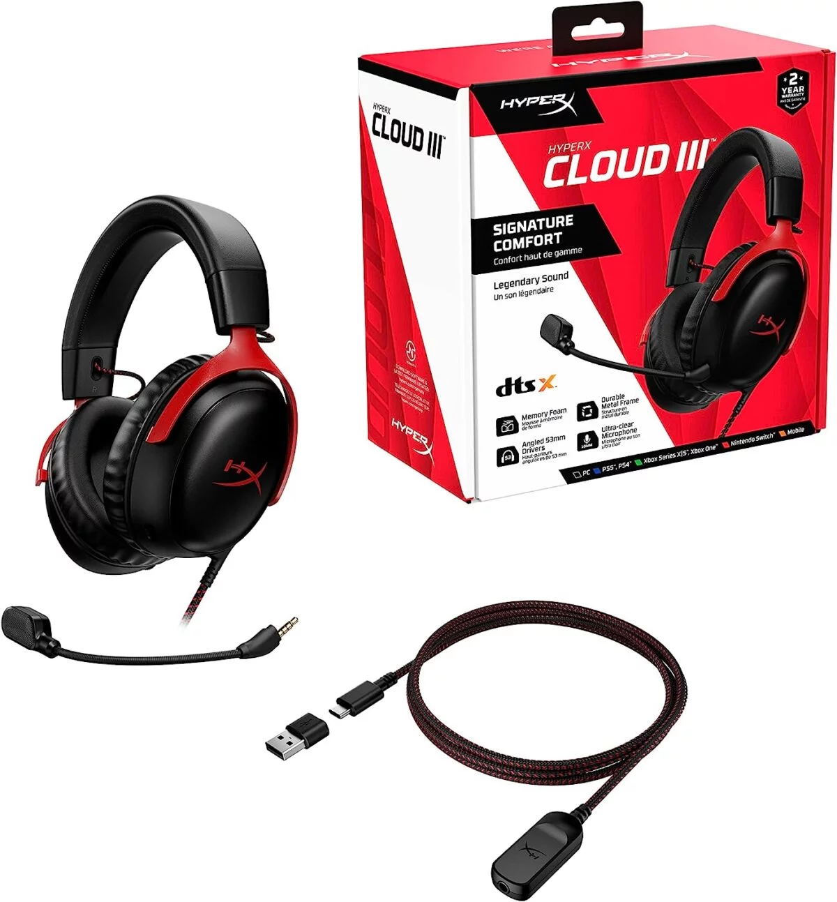 HyperX Cloud 3 III Wired Headset maroc