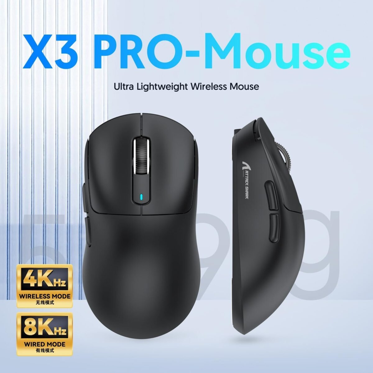 ATTACK SHARK X3 Pro 4K/8K Hz Mouse maroc