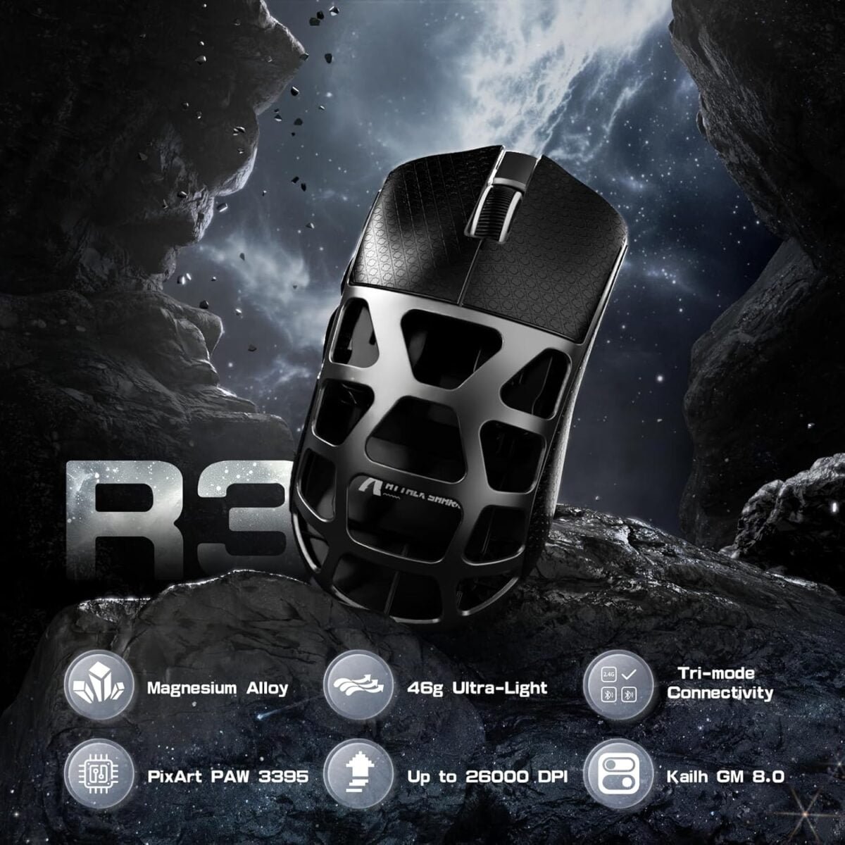 Attack Shark R3Pro 46G Superlight Magnesium Alloy